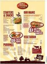 Menus & Prices, Crown Carveries, Thamesmead