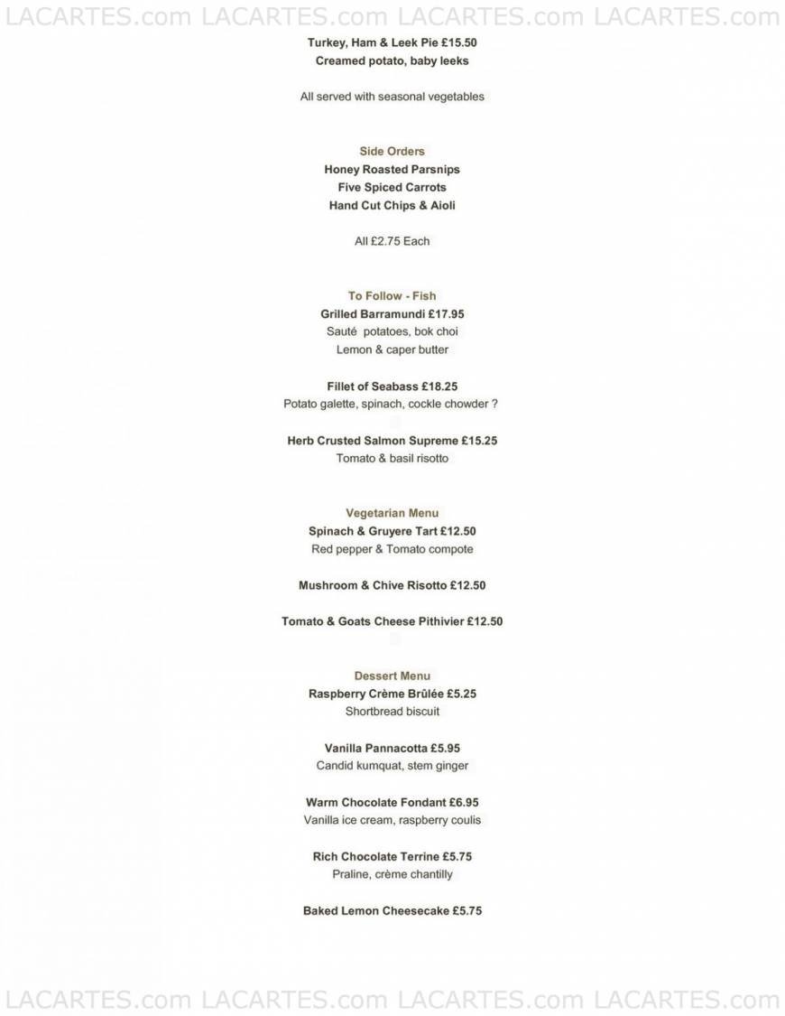  Pricelists of Mason's Restaurant in Brentwood 155 - 157 Ingrave Road    - Photo 17 of 17