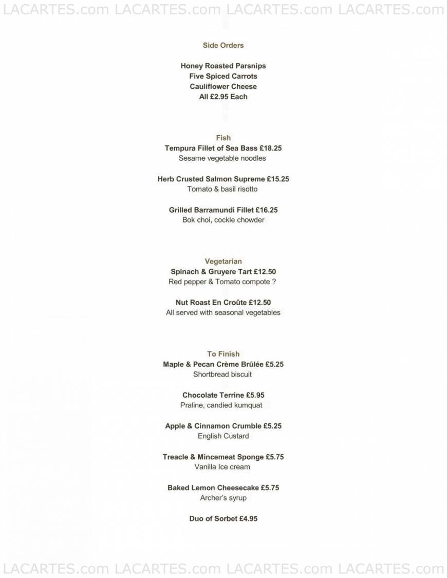  Pricelists of Mason's Restaurant in Brentwood 155 - 157 Ingrave Road    - Photo 8 of 17