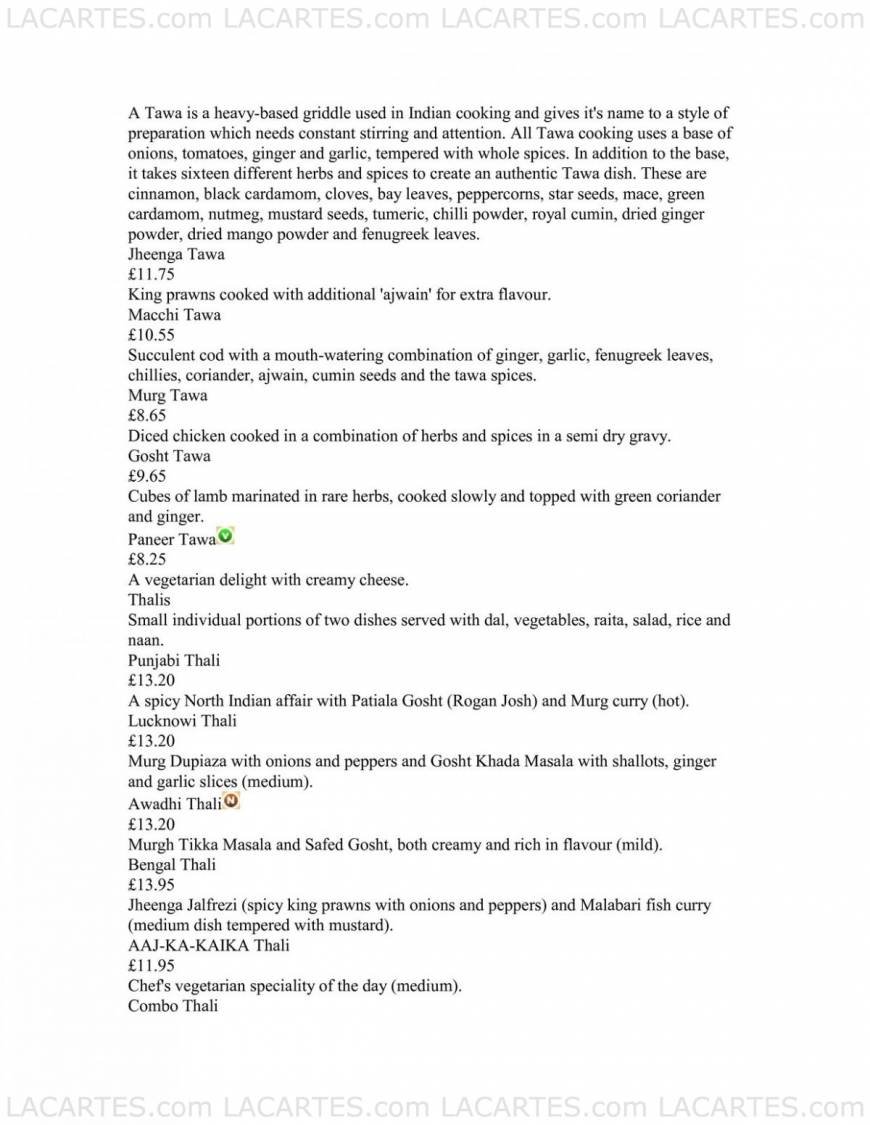 Pricelists of Thali:Thali 33 Chertsey Rd  - Photo 12 of 20