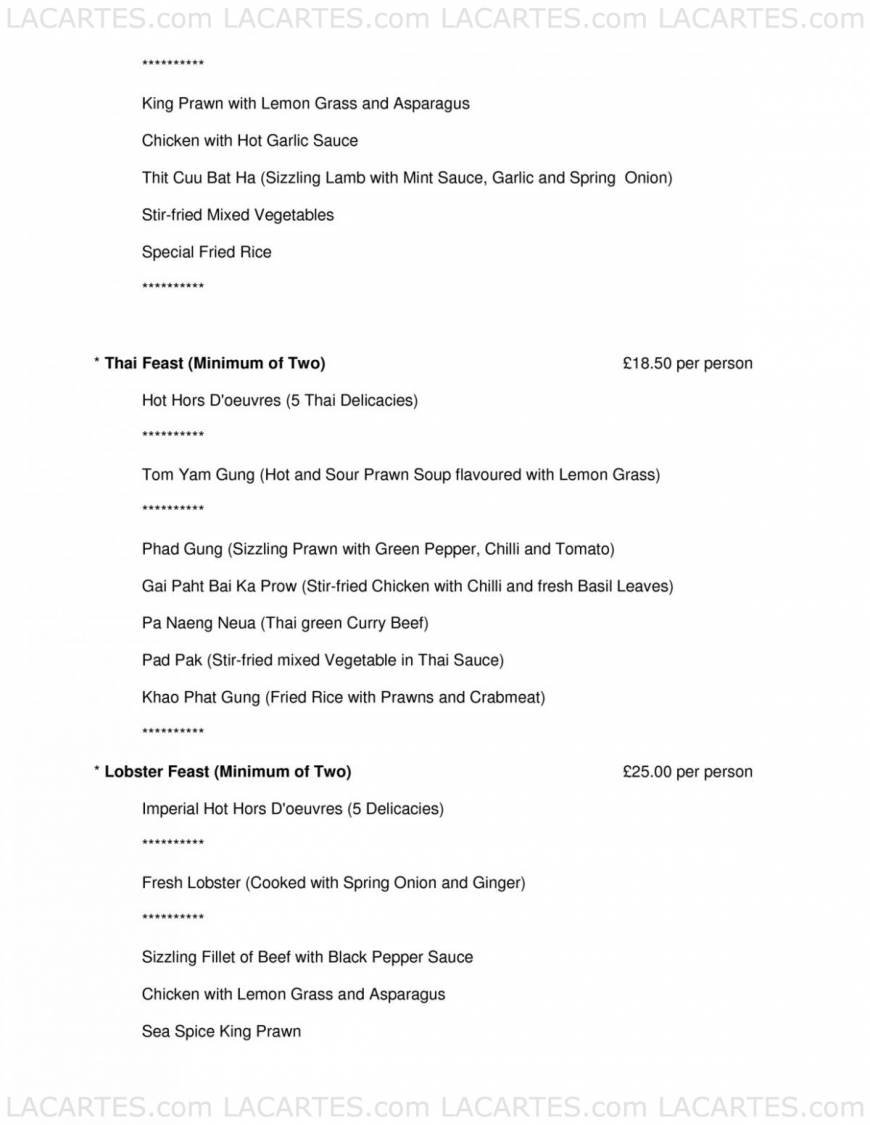  Pricelists of Tuu Restaurant 1 St. Johns Rd St Johns - Photo 27 of 27