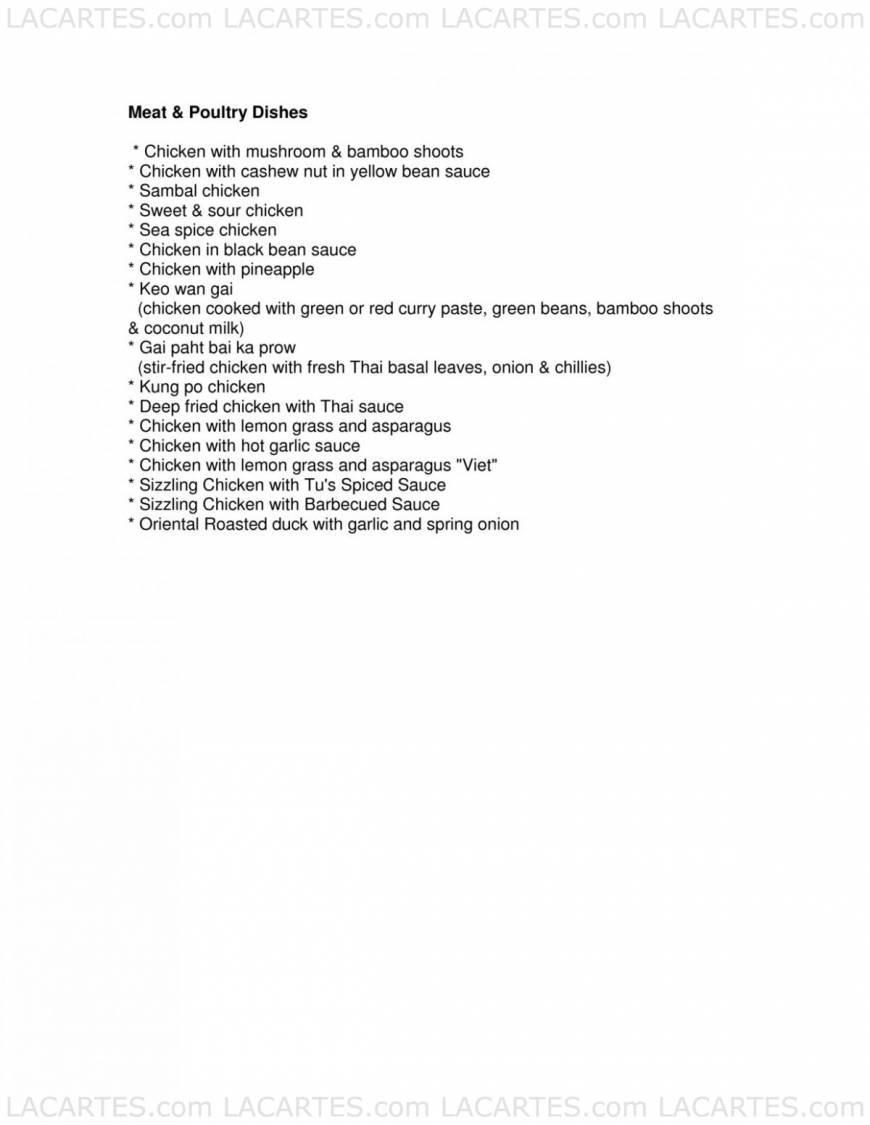  Pricelists of Tuu Restaurant 1 St. Johns Rd St Johns - Photo 1 of 27