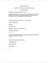 Menus & Prices, Tuu Restaurant, Woking