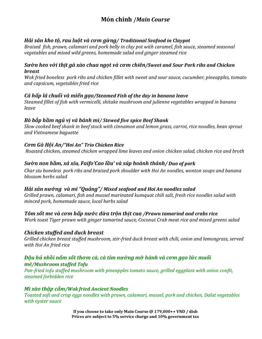  Pricelists of Ancient Faifo Restaurant 66 nguyen thai hoc - Photo 2 of 5