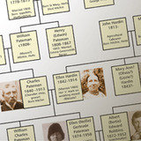 A detail of family tree with photos added, YOUR FAMILY TREE ON CANVAS AND READY TO HANG ON YOUR WALL, Keston