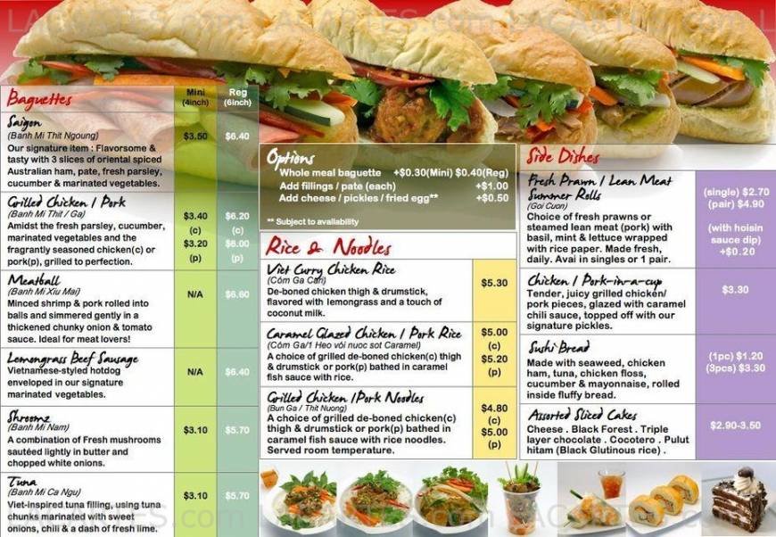  Pricelists of Baguette @ Hitachi Tower 16 Collyer Quay - Photo 1 of 2