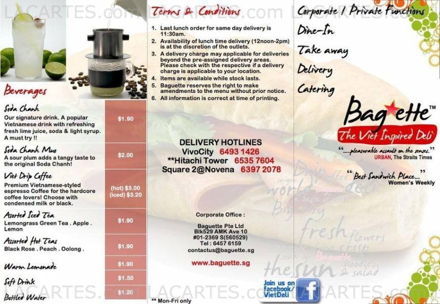  Pricelists of Baguette @ Square 2 @ Novena 10 Sinaran Drive - Photo 2 of 2