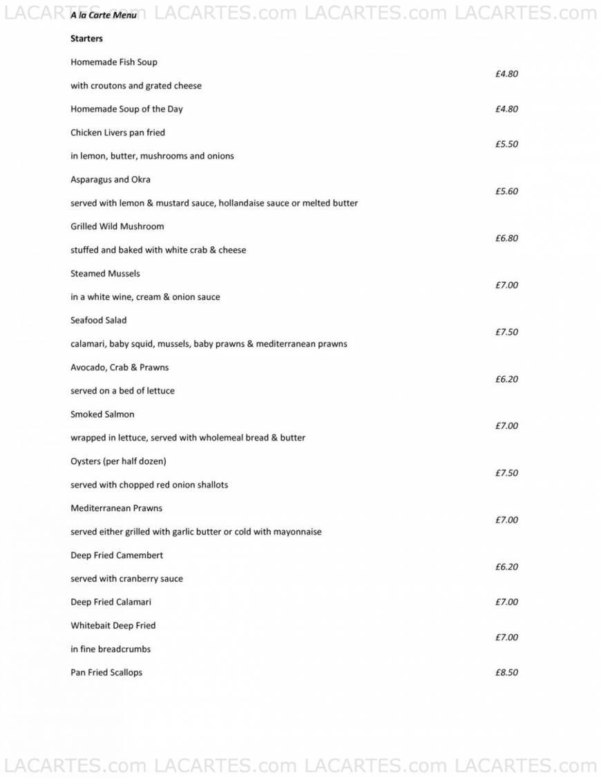  Pricelists of Brentwood Brasserie 71 Ongar Road - Photo 1 of 7