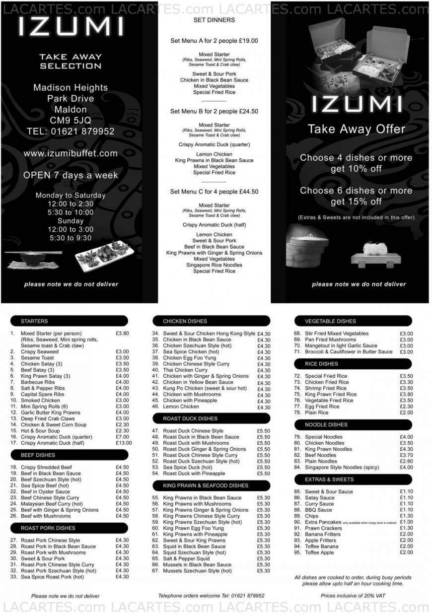  Pricelists of IZUMI Maldon Madison Heights, Park Drive    - Photo 1 of 1