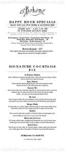 Menus & Prices, Cafe La Boheme, West Hollywood