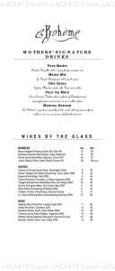 Menus & Prices, Cafe La Boheme, West Hollywood