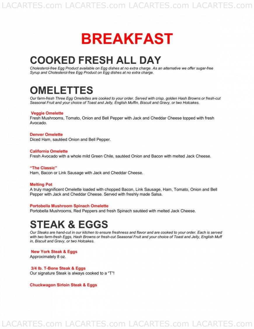  Pricelists of Norms Restaurant 102 East 17th Street - Photo 2 of 14
