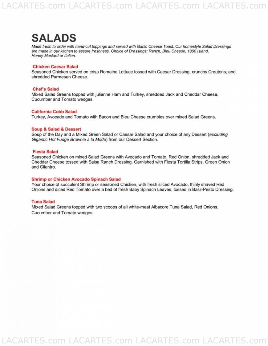  Pricelists of Norms Restaurant 102 East 17th Street - Photo 8 of 14