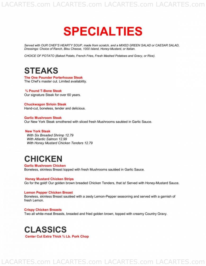  Pricelists of Norms Restaurant 14810 East Whittier Blvd. - Photo 11 of 14