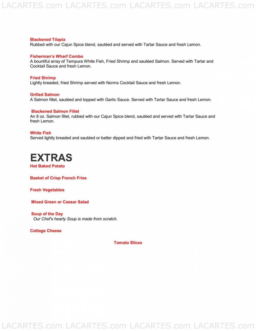  Pricelists of Norms Restaurant 14810 East Whittier Blvd. - Photo 13 of 14