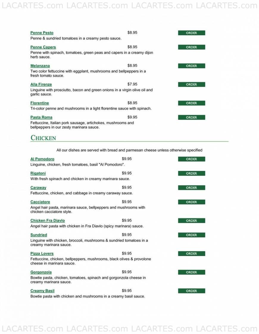  Pricelists of Pasta Preziosa Cafe 3600 Ocean View Blvd - Photo 21 of 22