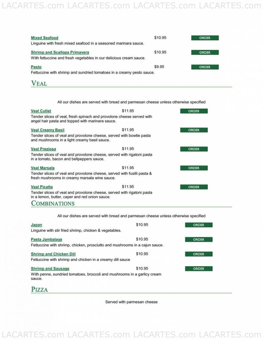  Pricelists of Pasta Preziosa Cafe 3600 Ocean View Blvd - Photo 19 of 22