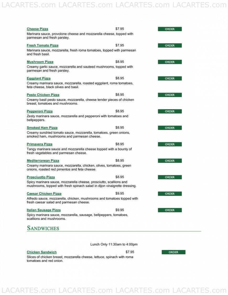  Pricelists of Pasta Preziosa Cafe 3600 Ocean View Blvd - Photo 18 of 22