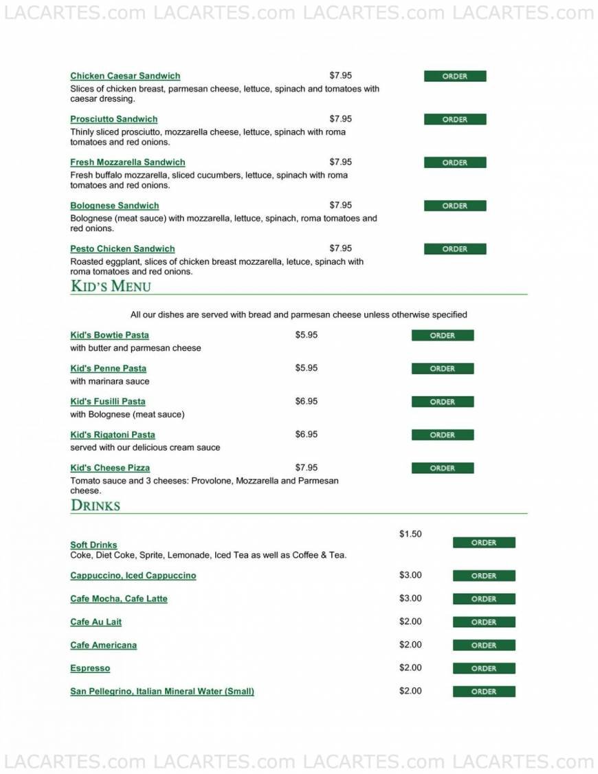  Pricelists of Pasta Preziosa Cafe 3600 Ocean View Blvd - Photo 17 of 22