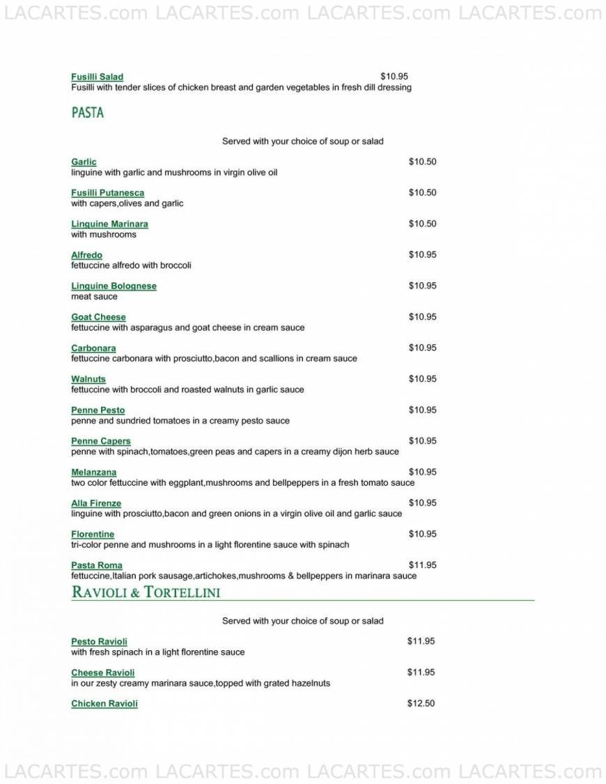  Pricelists of Pasta Preziosa Cafe 3600 Ocean View Blvd - Photo 14 of 22