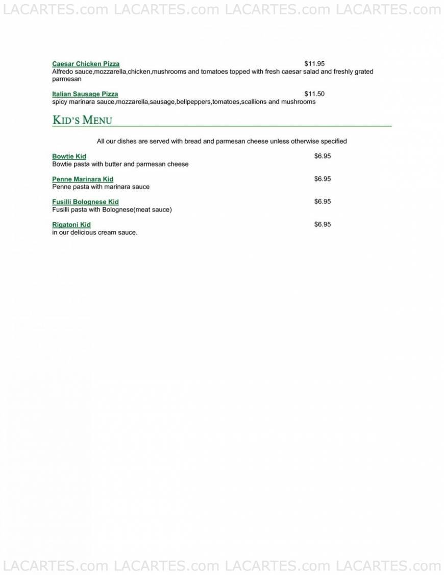  Pricelists of Pasta Preziosa Cafe 3600 Ocean View Blvd - Photo 9 of 22