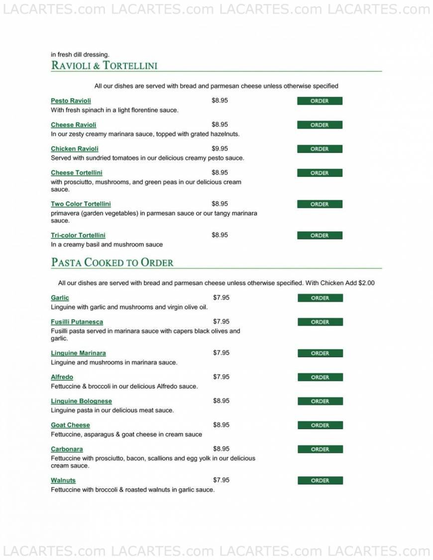  Pricelists of Pasta Preziosa Cafe 3600 Ocean View Blvd - Photo 2 of 22