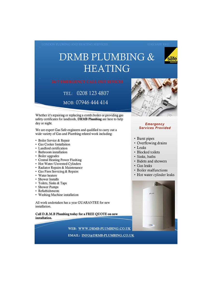  Pricelists of DRMB Plumbing & Heating AMBLECOTE MEADOWS - Photo 1 of 1