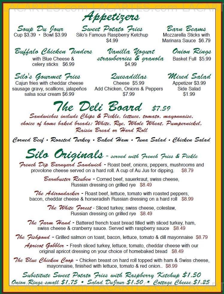  Pricelists of The Silo Restaurant & Gift Shop - NY 537 Aviation Road - Photo 3 of 5