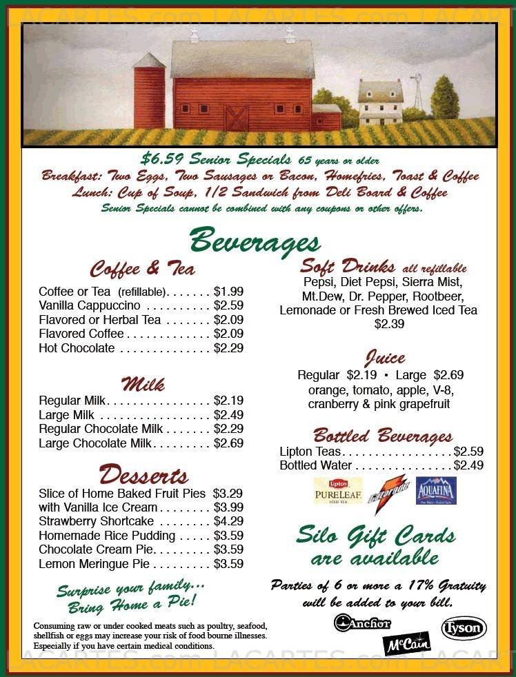  Pricelists of The Silo Restaurant & Gift Shop - NY 537 Aviation Road - Photo 5 of 5