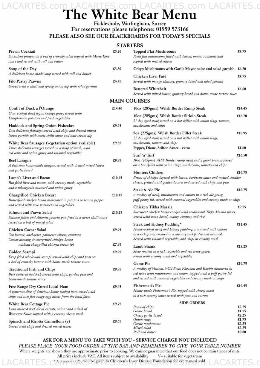  Pricelists of The White Bear Fairchildes Lane - Photo 1 of 5