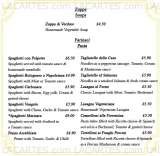Menus & Prices, La Trevi Restaurant, London