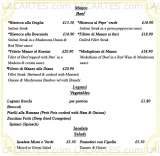 Menus & Prices, La Trevi Restaurant, London