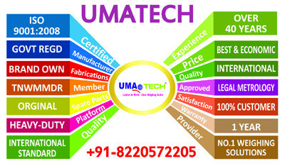  Profile Photos of Umatech Weighing Scales in Tirupur, Tamilnadu, INDIA No.1 Electronic Weighing Scales Manufacturer, 39, KPN Colony, 5th Street, Tiruppur Main, Tirupur - 641601 - Photo 12 of 30
