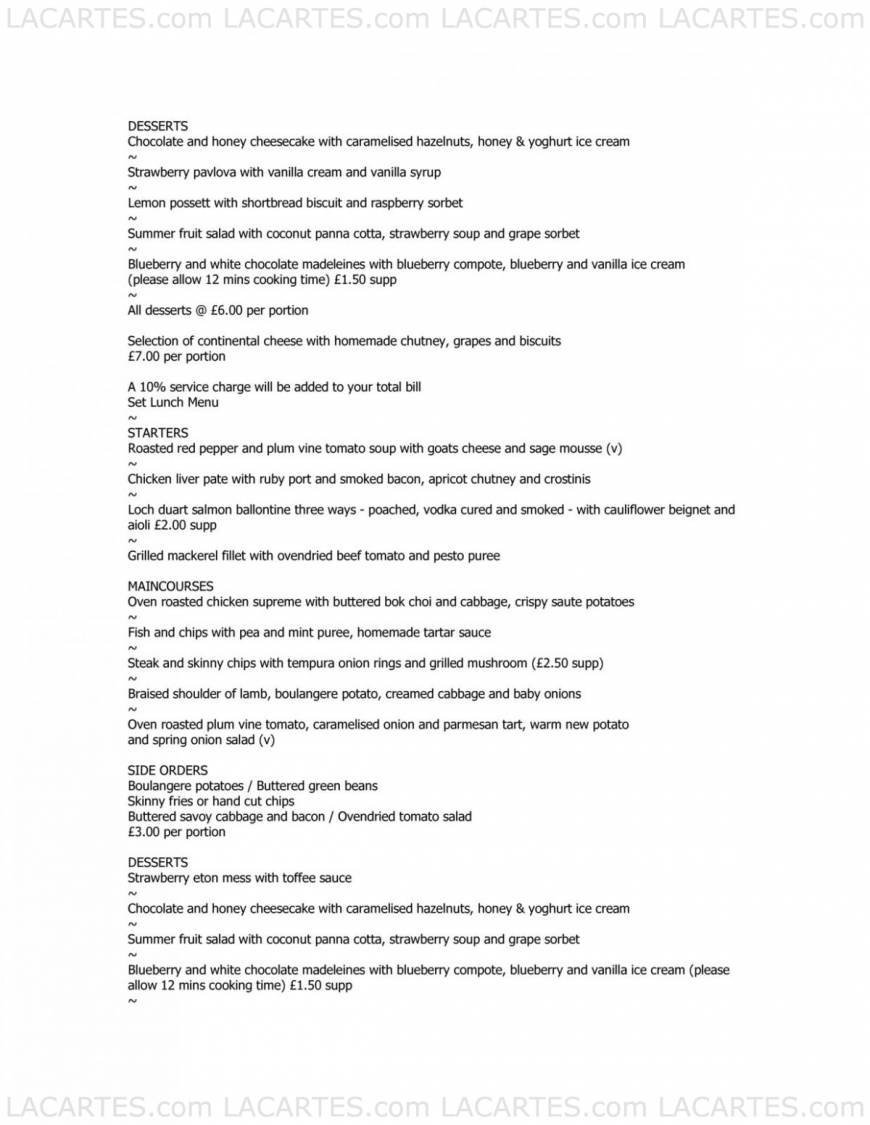  Pricelists of Gavin Gregg Restaurant - Sevenoaks 28-30 High Street - Photo 2 of 13