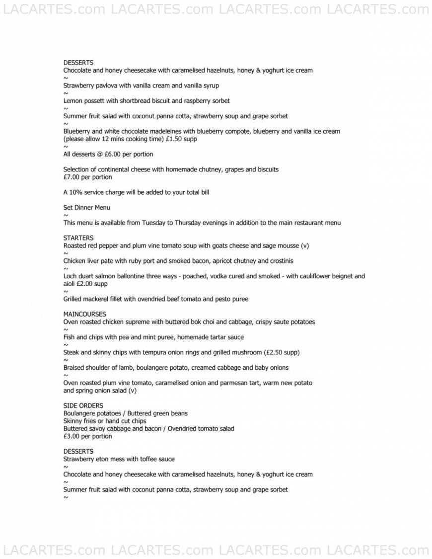  Pricelists of Gavin Gregg Restaurant - Sevenoaks 28-30 High Street - Photo 8 of 13
