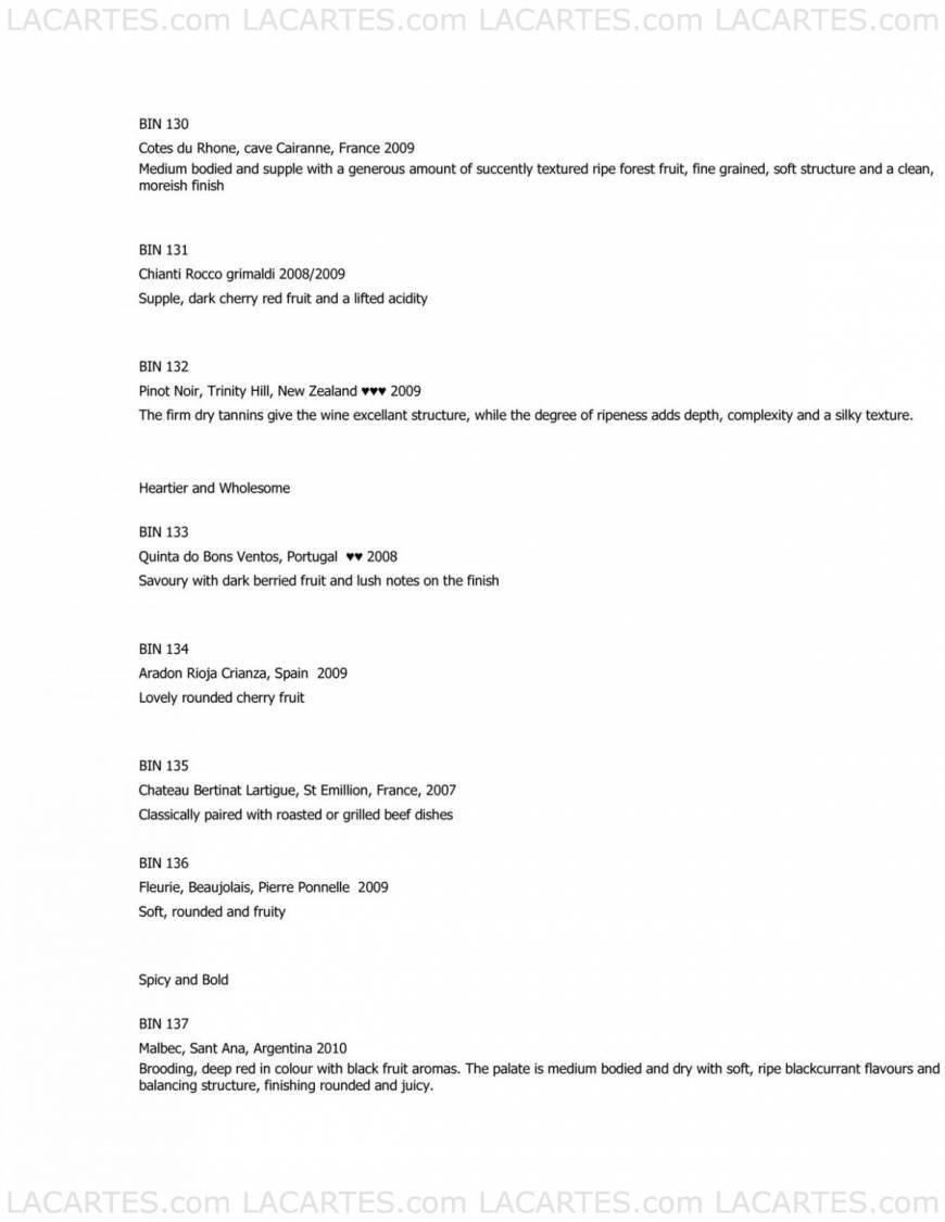  Pricelists of Gavin Gregg Restaurant - Sevenoaks 28-30 High Street - Photo 13 of 13