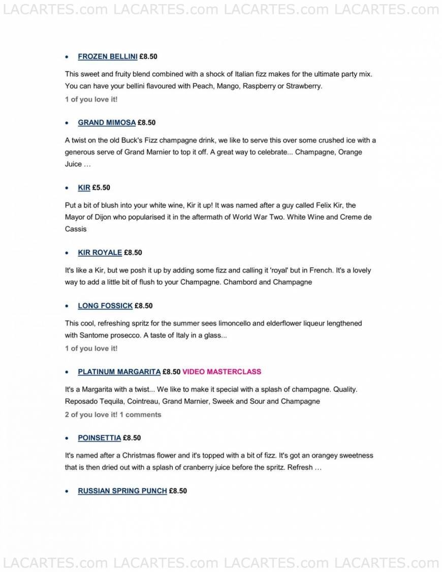  Pricelists of Be At One 30 Putney High Street - Photo 2 of 10