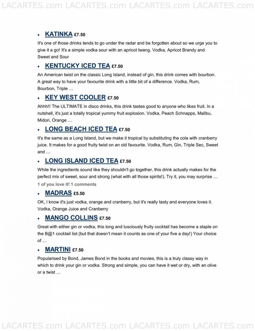  Pricelists of Be At One 30 Putney High Street - Photo 6 of 10
