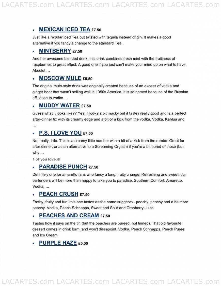  Pricelists of Be At One 30 Putney High Street - Photo 7 of 10
