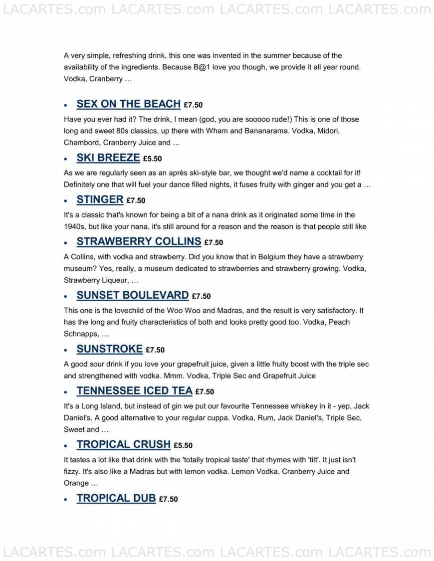  Pricelists of Be At One 30 Putney High Street - Photo 9 of 10