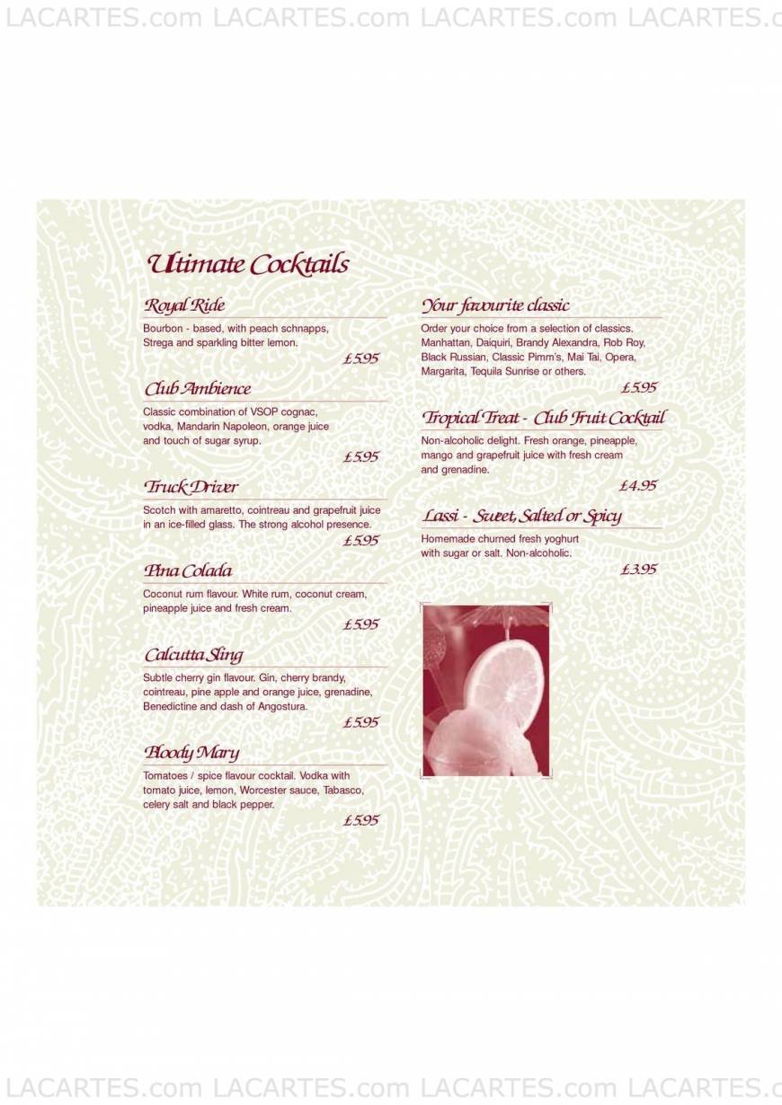  Pricelists of Calcutta Club Indian Restaurant - Sevenoaks Polhill Halstead - Photo 25 of 31