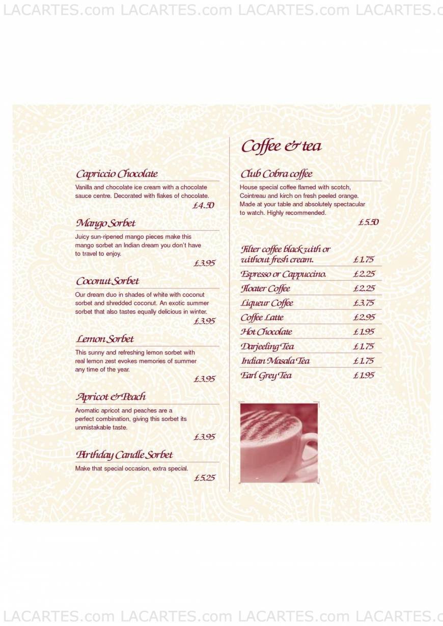  Pricelists of Calcutta Club Indian Restaurant - Sevenoaks Polhill Halstead - Photo 18 of 31