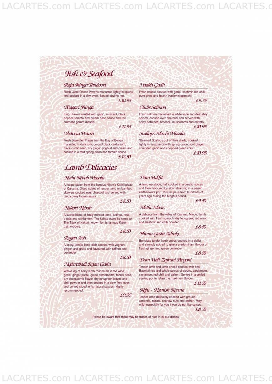 Pricelists of Calcutta Club Indian Restaurant - Sevenoaks Polhill Halstead - Photo 12 of 31