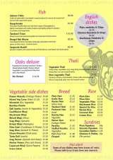 Menus & Prices, The Oaks Spice Restaurant - Sevenoaks, Sevenoaks