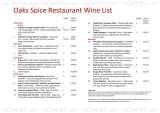 Menus & Prices, The Oaks Spice Restaurant - Sevenoaks, Sevenoaks