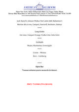 Menus & Prices, American Ballroom, Bucuresti