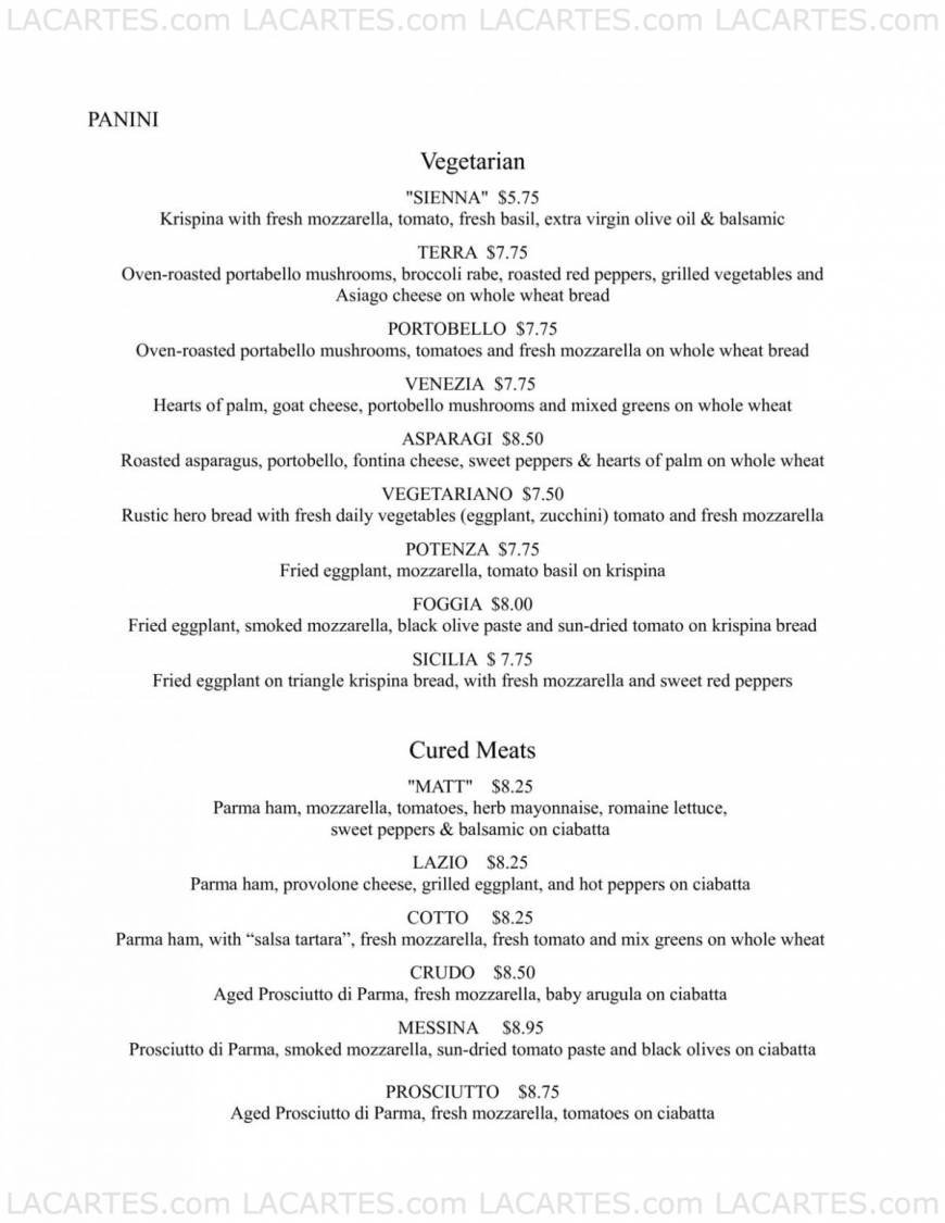  Pricelists of La Bottega Restaurant - NY 234C Merrick Rd. - Photo 1 of 13