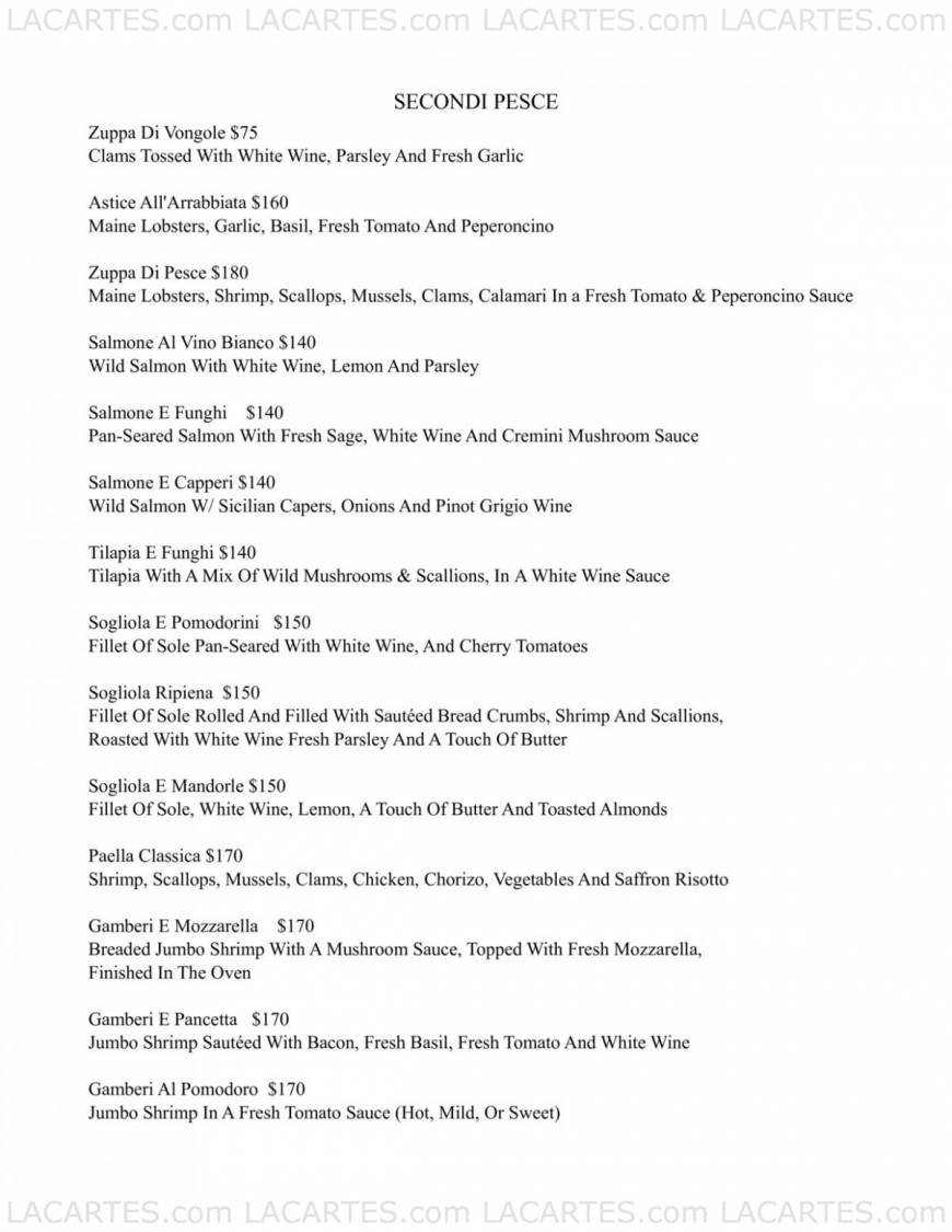  Pricelists of La Bottega Restaurant - NY 234C Merrick Rd. - Photo 3 of 13