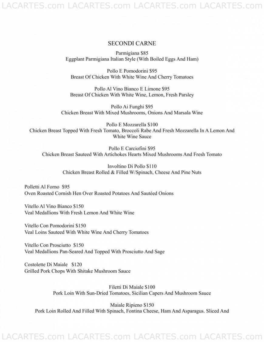  Pricelists of La Bottega Restaurant - NY 234C Merrick Rd. - Photo 4 of 13