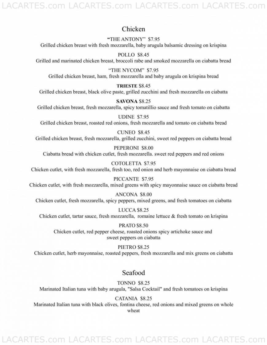  Pricelists of La Bottega Restaurant - NY 234C Merrick Rd. - Photo 6 of 13